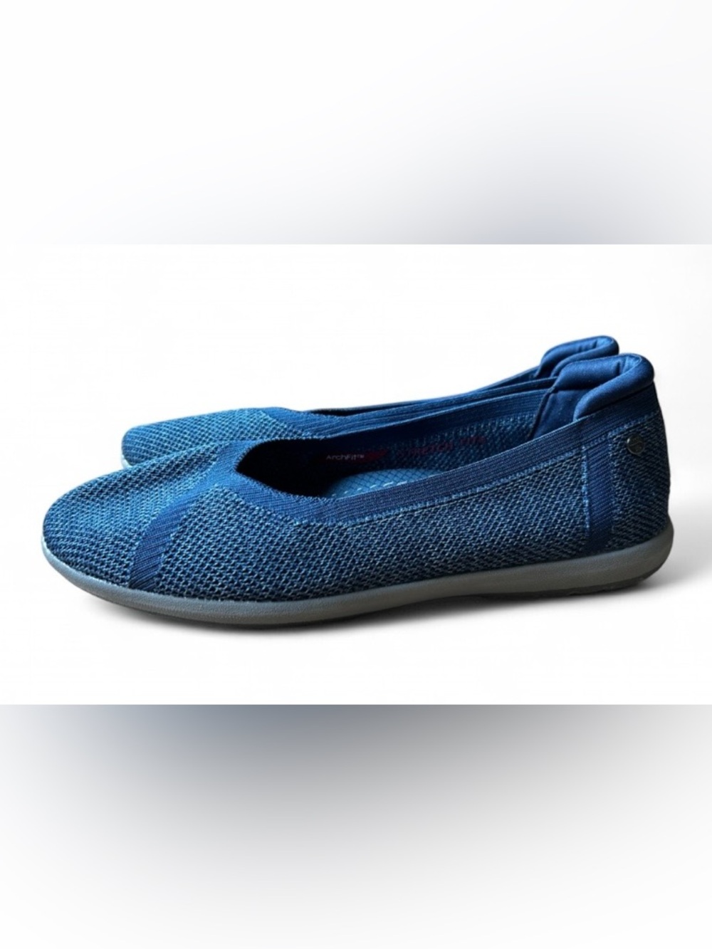Skechers Arch Fit Cleo 2.0 Love Spell Navy Blue Knit Ballet Flats Women’s Size 8